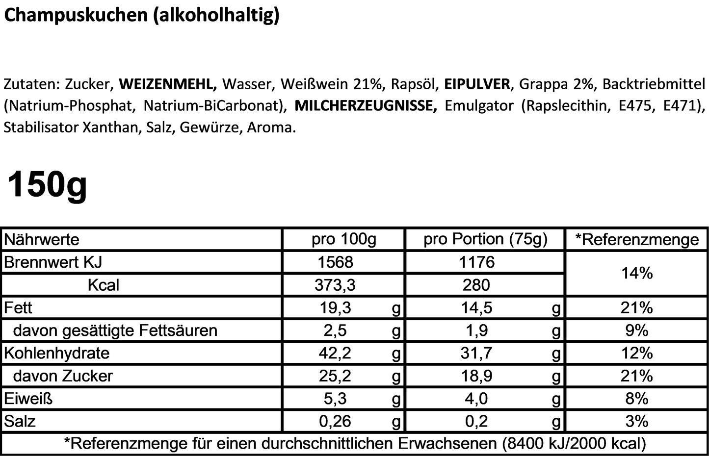 Cancake Happy Birthday Champus (86,33EUR/Kg)